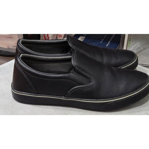 TredSafe Black Slip Resistant 9Men/10Women Work Shoe Leather - Picture 2 of 6